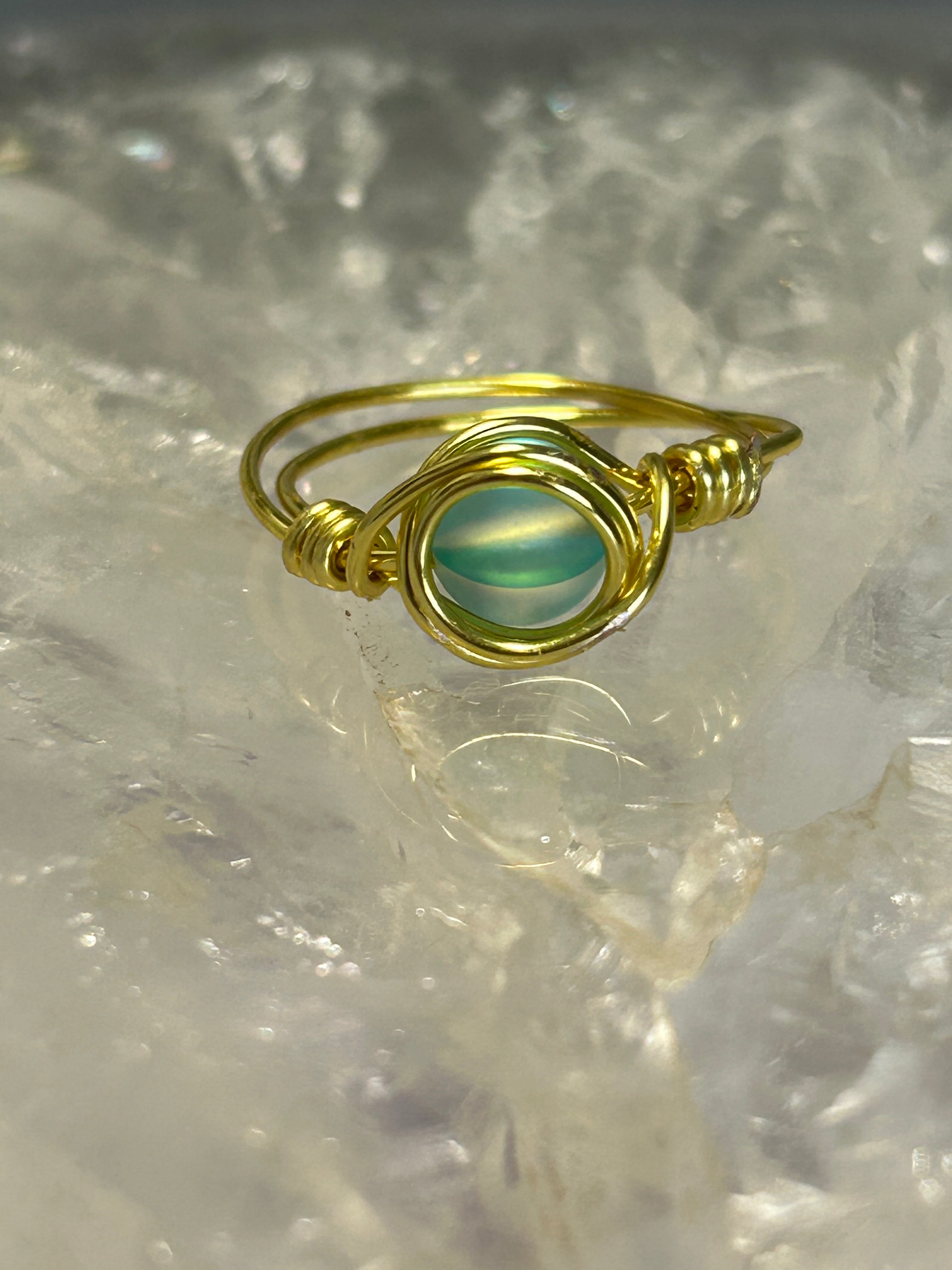 Gold wire wrapped rings discount
